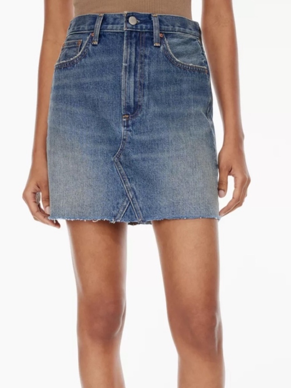 Denim Forum The Debbie Denim Mini Skirt